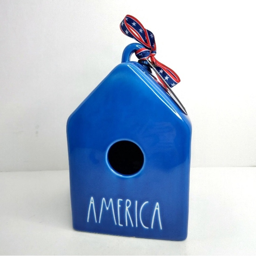 Rae Dunn Blue Birdhouse America